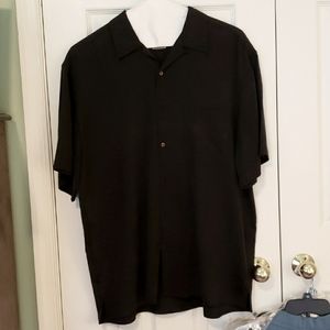 Hawaiian shirt, black, size large